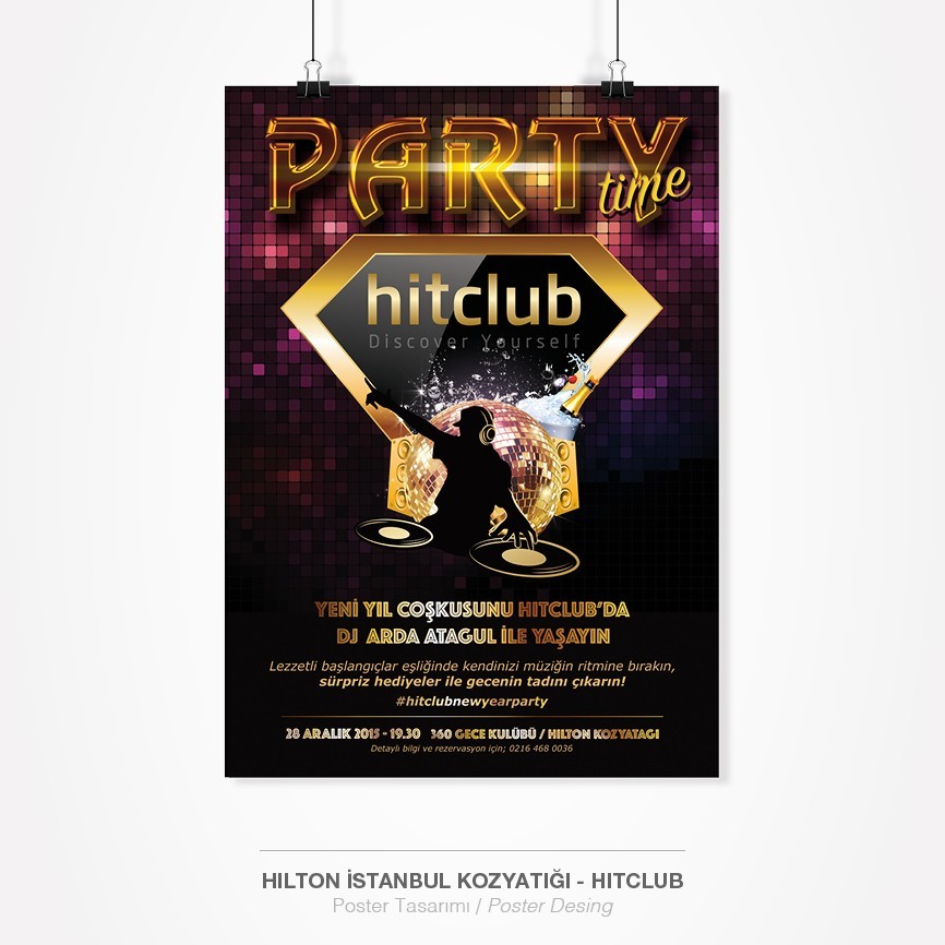 134 taner ugan portfolyo hilton istanbul kozyatagi hitclub spa fitnes party poster