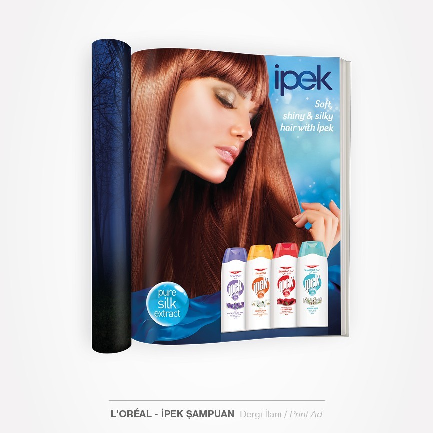 45 taner ugan portfolyo loreal ipek sampuan ilan tasarimi